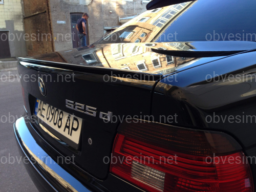 Спойлер ліп багажника BMW 5 Series E39 1995-2003 ABS пластик, колір чорний глянець