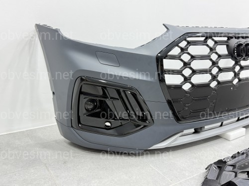 Бампер передній у зборі S-Line BLACK для Audi Q5 2021-2024