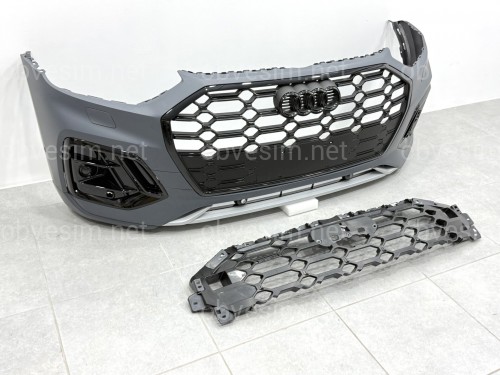 Бампер передній у зборі S-Line BLACK для Audi Q5 2021-2024