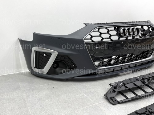 Бампер передній у зборі S-Line CHROME для Audi A4 B9 2020-2023