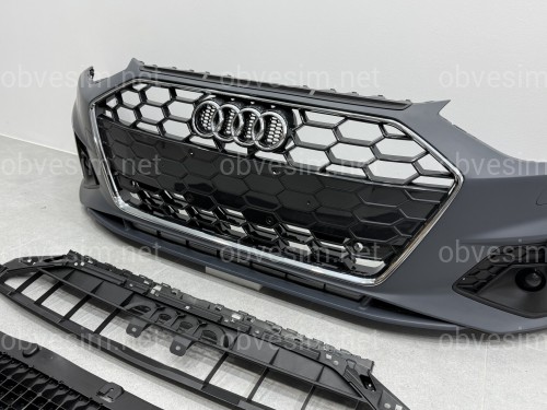 Бампер передній у зборі S-Line CHROME для Audi A4 B9 2020-2023