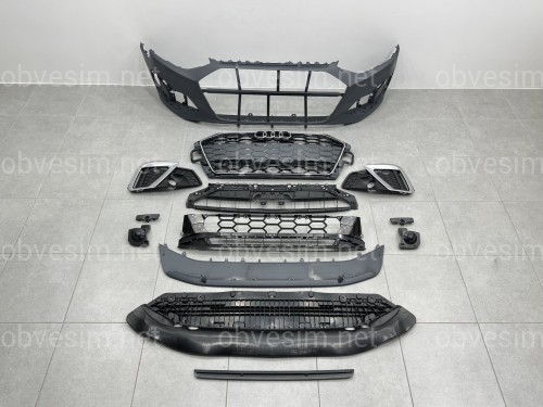 Бампер передній у зборі S-Line CHROME для Audi A4 B9 2020-2023