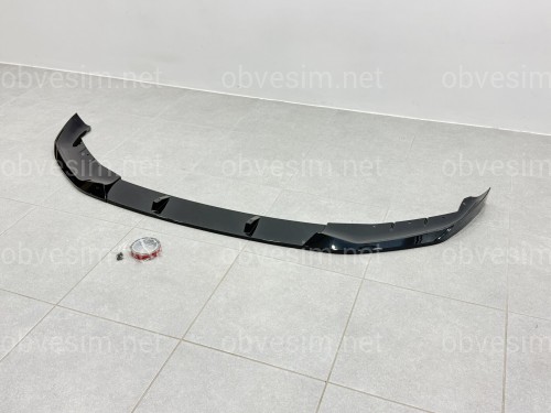 Юбка переднього бампера M Performance BMW 5 series G30 G31 2017-2020, чорний глянець