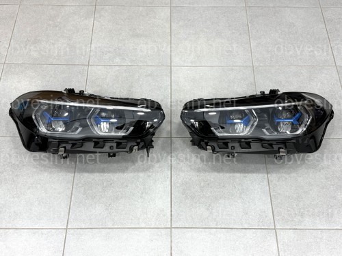 Фари Shadow line Laser для BMW X5 G05 X6 G06 до рестайлінгу 2018-2022, комплектні з блоками
