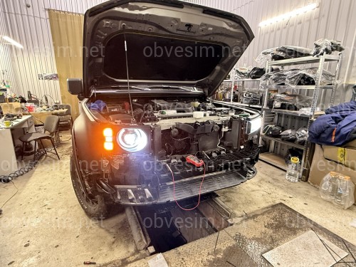 Фари ROUND LED Toyota Land Cruiser Prado 250 2024, комплектні з блоками 2 шт. для заміни простих фар на круглі