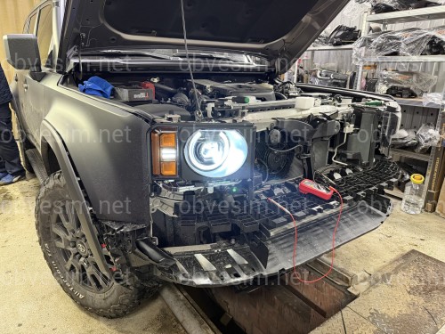 Фари ROUND LED Toyota Land Cruiser Prado 250 2024, комплектні з блоками 2 шт. для заміни простих фар на круглі