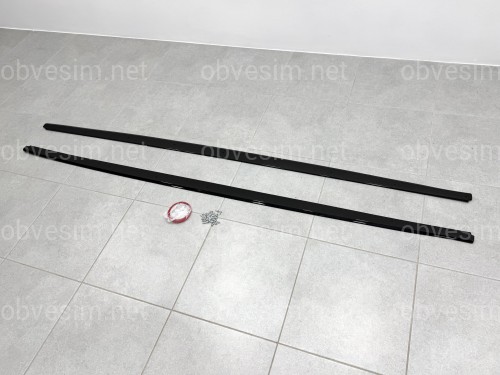 Леза під пороги M - Perfomance BMW 5 series F10 F11 2010-2016 2шт. чорний глянець