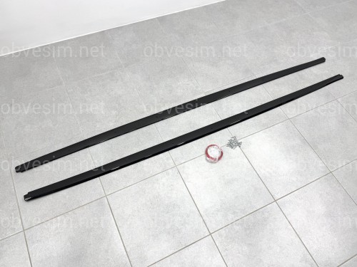 Леза під пороги M - Perfomance BMW 5 series F10 F11 2010-2016 2шт. чорний глянець