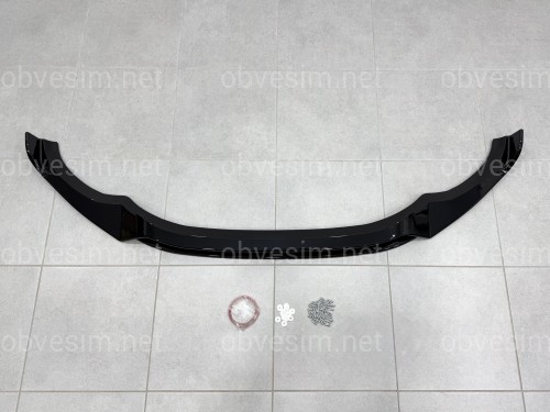 Юбка накладка переднього бампера M Performance BMW X3 G01 / X4 G02 2018-2021, ABS пластик колір чорний глянец