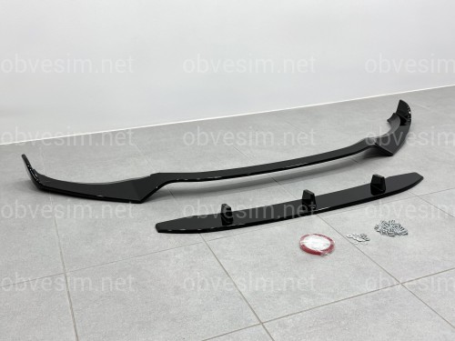 Юбка накладка переднього бампера M Performance BMW X3 G01 / X4 G02 2018-2021, ABS пластик колір чорний глянец