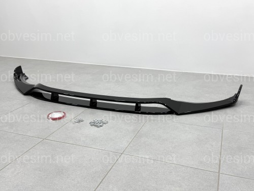Юбка накладка переднього бампера M Performance BMW X3 G01 / X4 G02 2018-2021, ABS пластик колір чорний глянец
