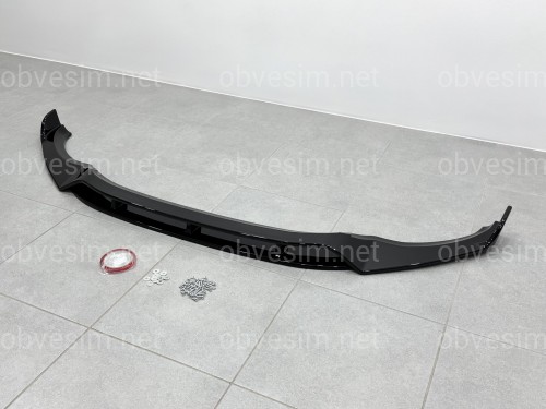 Юбка накладка переднього бампера M Performance BMW X3 G01 / X4 G02 2018-2021, ABS пластик колір чорний глянец