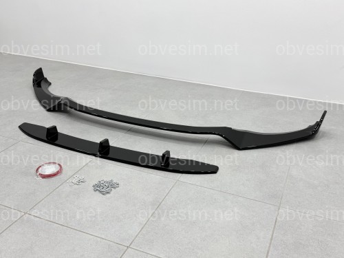Юбка накладка переднього бампера M Performance BMW X3 G01 / X4 G02 2018-2021, ABS пластик колір чорний глянец