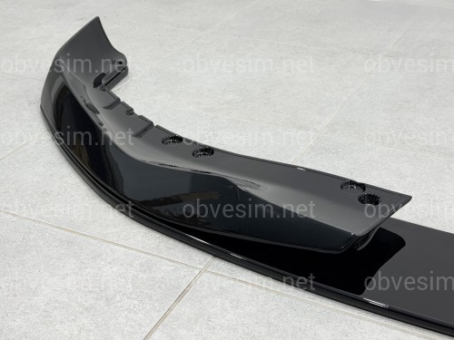 Накладка переднього бампера M-Performance стиль AC Schnitzer для BMW 5 series G30 G31 2016-2020 ABS пластик, чорний глянець