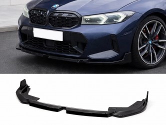 Спідниця накладка переднього бампера M-Performance BMW 3 series G20 G21 LCI 2022+ ABS пластик колір чорний глянець