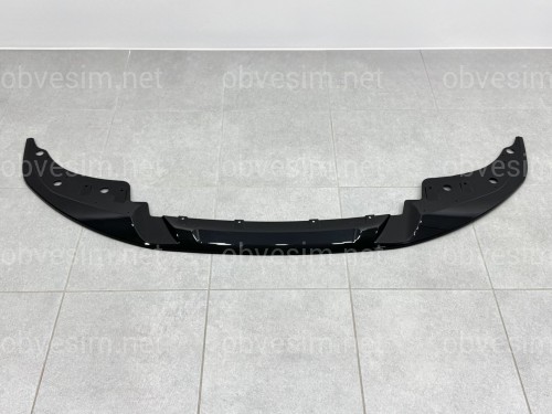 Спідниця переднього бампера BMW 4 series G22 2020+ ABS пластик, чорний глянець