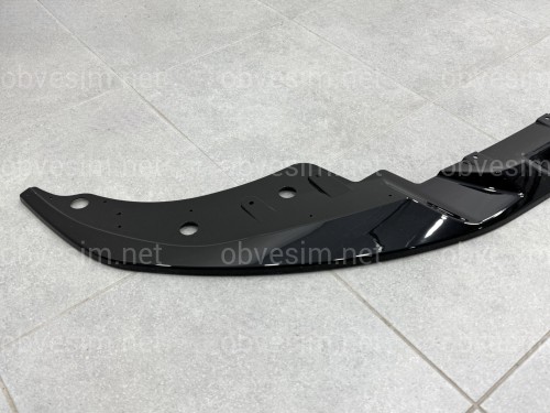 Спідниця переднього бампера BMW 4 series G22 2020+ ABS пластик, чорний глянець