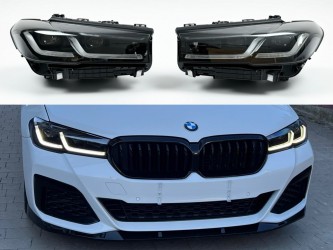 Фари Shadow Line LED LCI 2020+ рестайлінг для BMW G30/G31 2016-2020 2шт. із заміною бампера на 20+