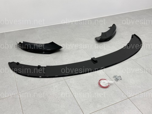 Спідниця переднього бампера M Paket для BMW 4 series F32 F33 F36 2013-2020 ABS пластик, чорний глянець