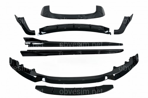 Комплект обвісу Paradigma BMW X5 F15 2013-2018 (передня юбка, леза під пороги, задній дифузор, спойлер), колір чорний глянець