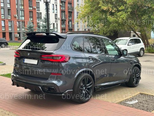 Обвіс накладка заднього бампера Paradigma BMW X5 G05 2018-2025 чорний глянець