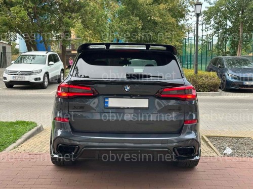 Обвіс накладка заднього бампера Paradigma BMW X5 G05 2018-2025 чорний глянець