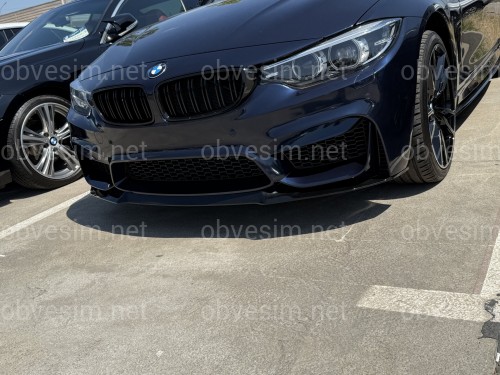 Спідниця переднього бампера M3 CS для BMW 3 series F30 F31 2012-2018 ABS пластик, чорний глянець