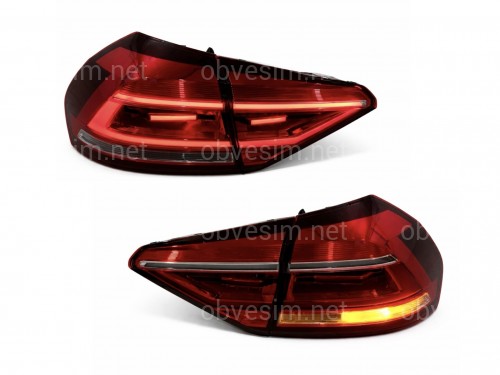 Задні LED ліхтарі Volkswagen Passat B8 USA 2015-2019 (ЖОВТИЙ ПОВОРОТНИК)