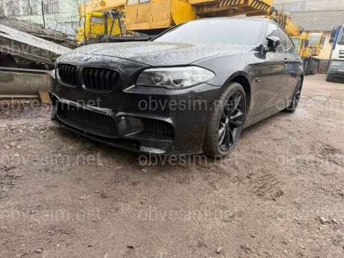 Спідниця переднього бампера спідниця M5 style BMW 5 series F10 F11 2010-2016 ABS пластик, чорний глянець