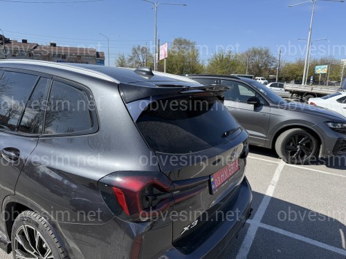 Спойлер на кришку багажника BMW X3 G01 2018-2024 ABS пластик, колір чорний глянець
