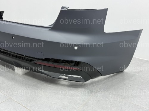 Бампер задній у зборі S-Line 2019+ BLACK для Audi A4 B9 2019-2023