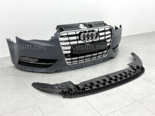 Бампер передній у зборі S-Line BLACK для Audi A3 ХЕТЧБЕК 2014-2017