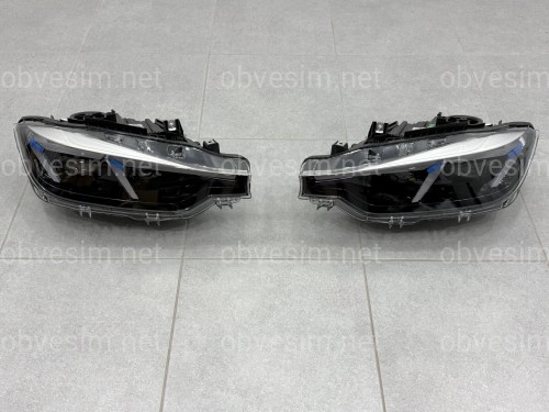 Фари FULL LED 2 лінзи для BMW 3 series F30 F31 2012-2018 2шт, ГАЛОГЕН В ЛЕД