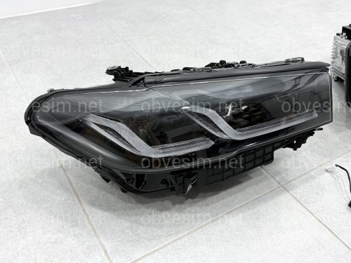 Фари Shadow Line LED LCI 2020+ для BMW G30/G31 2016-2020 2шт. із заміною бампера на 20+ , 2 РЕЖИМИ ДХО БІЛІ / ЖОВТІ