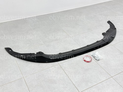 Юбка переднього бампера M-Performance BMW 4 series G22 2020+ ABS пластик, чорний глянець