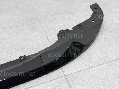 Юбка переднього бампера M-Performance BMW 4 series G22 2020+ ABS пластик, чорний глянець