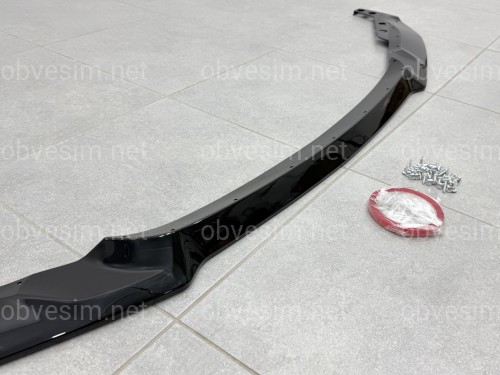 Юбка переднього бампера M4 CS для BMW 4 series F32 F33 F36 ABS пластик, чорний глянець