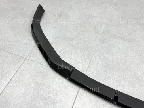 Накладка переднього бампера M-Paket BMW 5 series G30 G31 LCI 2020-2023, чорний глянець