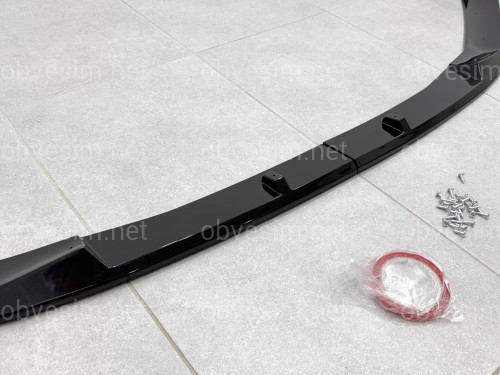 Накладка переднього бампера M-Paket BMW 5 series G30 G31 LCI 2020-2023, чорний глянець