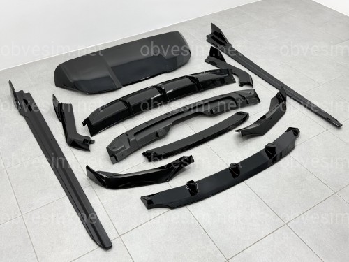 Комплект обвісу M-Performance (юбка, дифузор, леза, козирок) для BMW X5 F15 2014-2018, колір чорний глянець