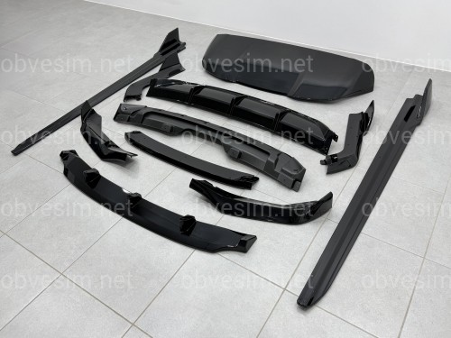 Комплект обвісу M-Performance (юбка, дифузор, леза, козирок) для BMW X5 F15 2014-2018, колір чорний глянець