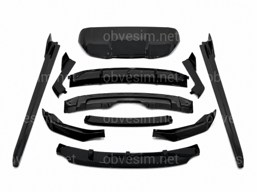 Комплект обвісу M-Performance (юбка, дифузор, леза, козирок) для BMW X5 F15 2014-2018, колір чорний глянець