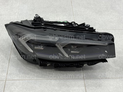 Фари LCI 2022+ рестайлінг Shadow Line для BMW G20/G21 2019-2022 2шт. із заміною бампера на 22+ / 2 РЕЖИМУ ДХО БІЛІ / ЖОВТІ