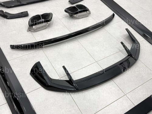 Комплект обвісу з насадками Paradigma LCI BMW X7 G07 2023+, чорний глянець