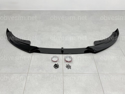 Юбка переднього бампера AC Schnitzer BMW 4 series G22 2020+ ABS пластик, чорний глянець