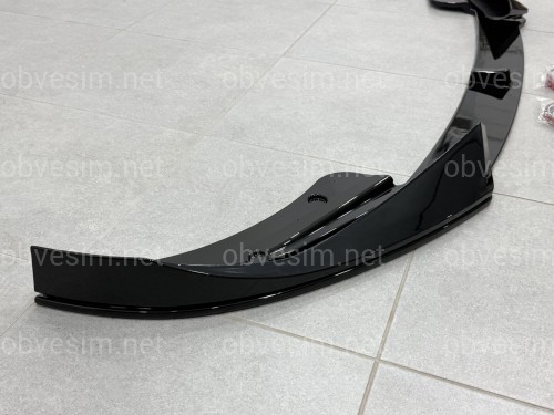 Юбка переднього бампера AC Schnitzer BMW 4 series G22 2020+ ABS пластик, чорний глянець