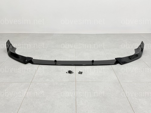 Юбка переднього бампера M-Performance для BMW X1 U11 U12 2022- ABS пластик, чорний глянець