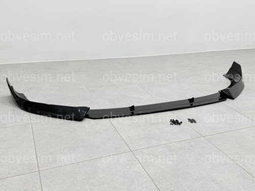 Юбка переднього бампера M-Performance для BMW X1 U11 U12 2022- ABS пластик, чорний глянець