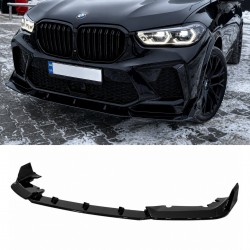 Юбка переднього бампера для BMW X5M G05 F95 2019-2022 ABS пластик, чорний глянець