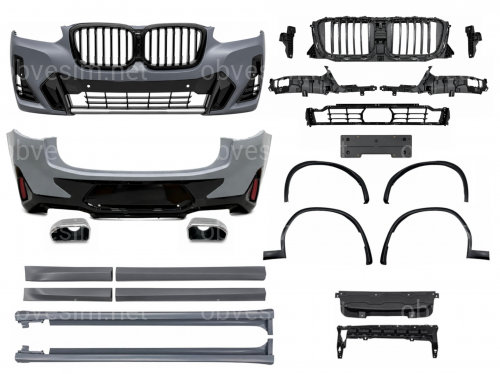 Обвіс M paket LCI для BMW X4 G02 2022-2024 (бампера в зборі, арки, пороги, молдинги, вих. труби)